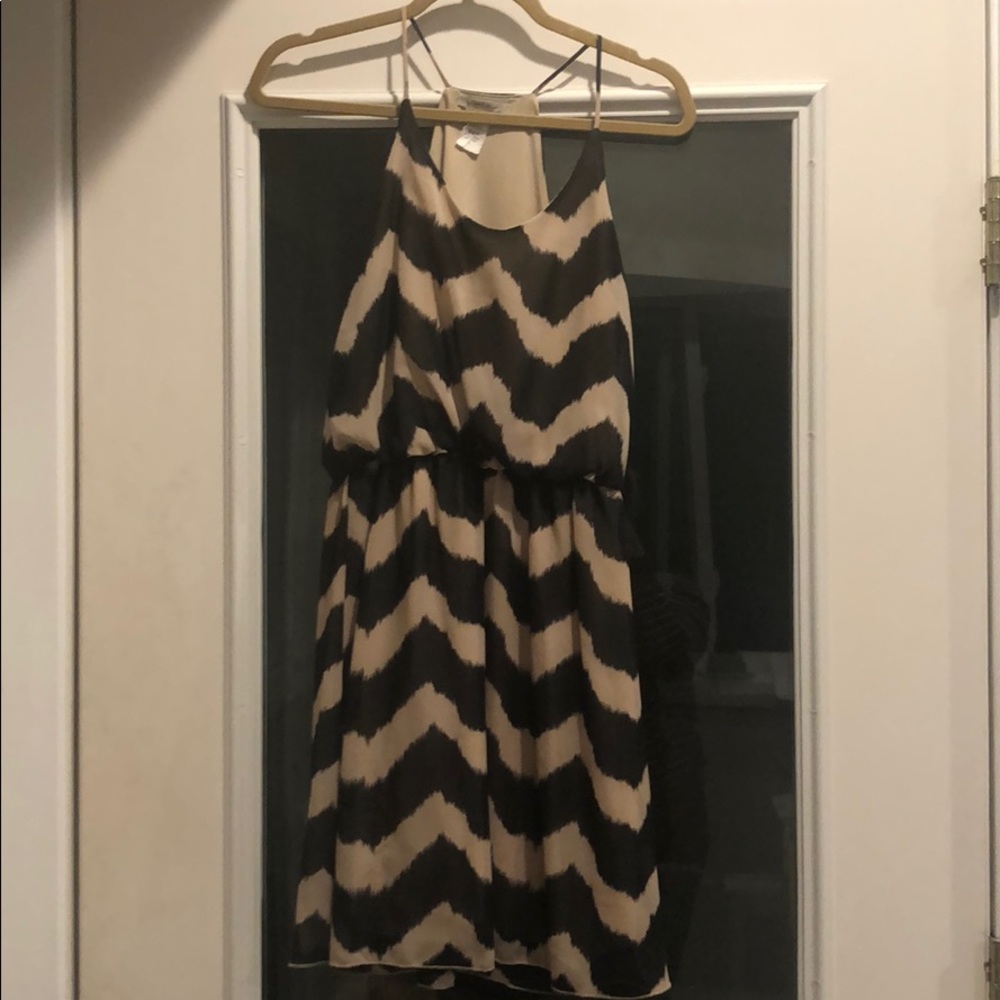 Bone and black dress